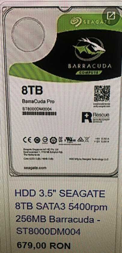HDD Barra Cuda 8 TB, ST8000DM004