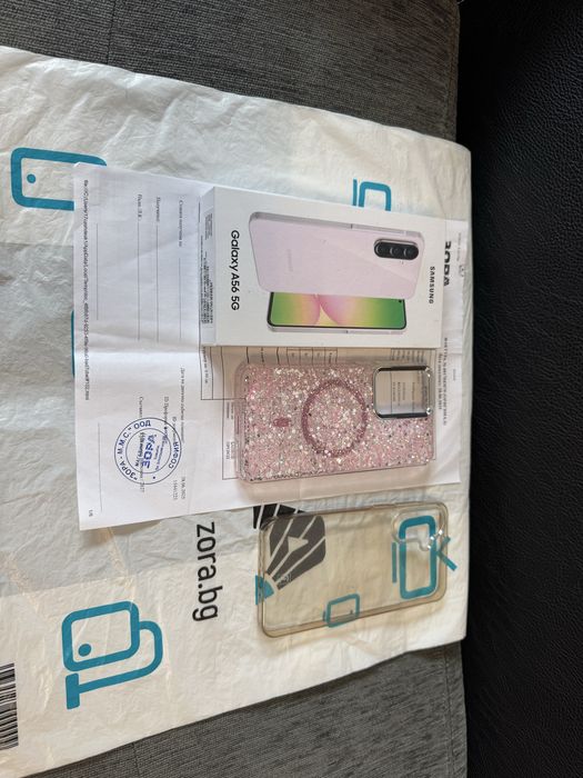 ***КАТО НОВ 256GB Samsung A56 5G Гаранция Зора 2027г Pink