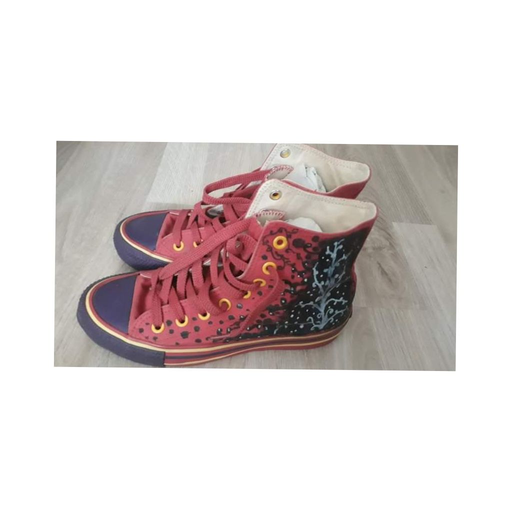 tenis bascheti vintage tip converse, din panza canvas