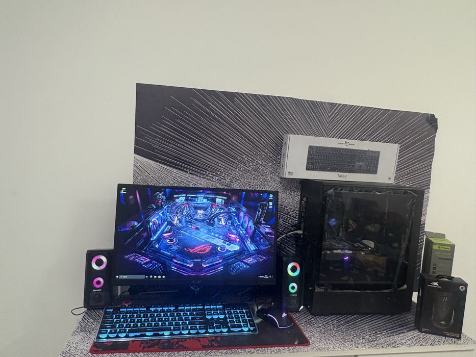 Setup Pc Gaming complet monitor+periferice complet Cadou craciun
