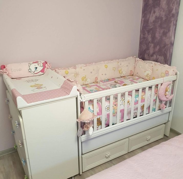 Детско люлеещо легло със скрин