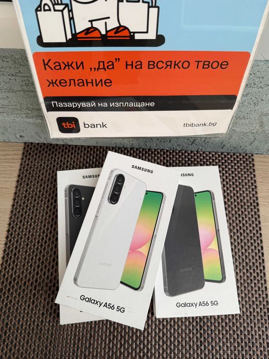 НОВ 256gb Samsung A56 5G Лизинг от 22лв/м awesome lightgrey / graphite