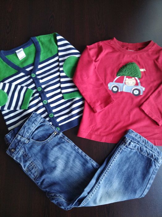 Детски комплект Дънки и жилетка