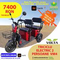 Triciclu electric pentru doua persoane VM4+, VOLTA