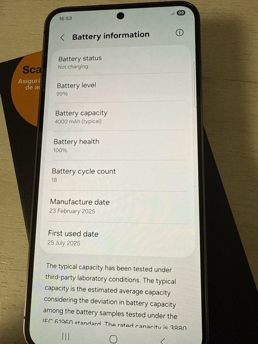 Samsung S24 256Gb ca Nou 18 cicluri incarcate