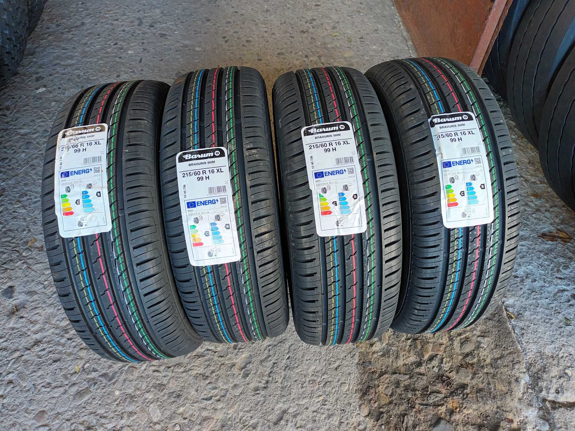 4 Нови летни гуми 215/60 R16 Barum Bravuris 5HM 99H ExtraLoad DOT4423