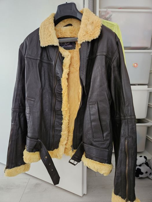 Geaca de piele cu interior imblanit M