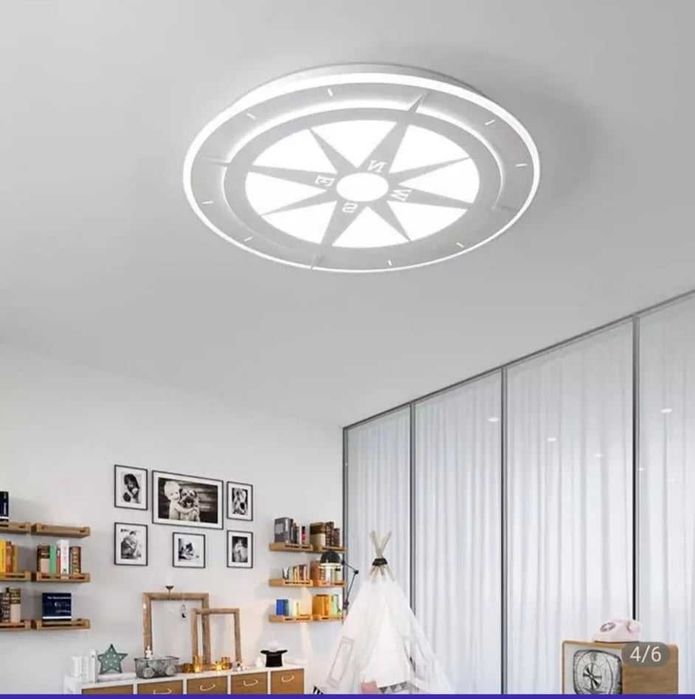 LED лед таванна лампа полилей Компас детска Дистанционно управление