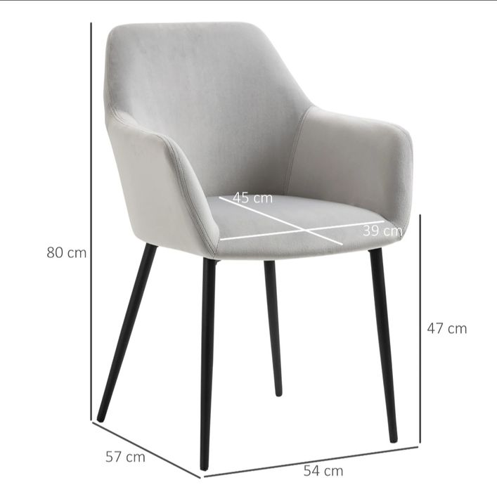 4 buc scaun modern gri NOU