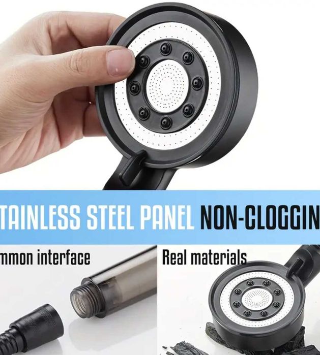 5-Режимная ручная душевая лейка с 3-я дополнительными фильтрами.