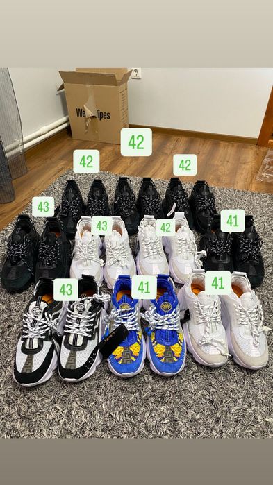 Versace Chain Reaction Albi Negrii 41 42 43  CALITATE PREMIUM