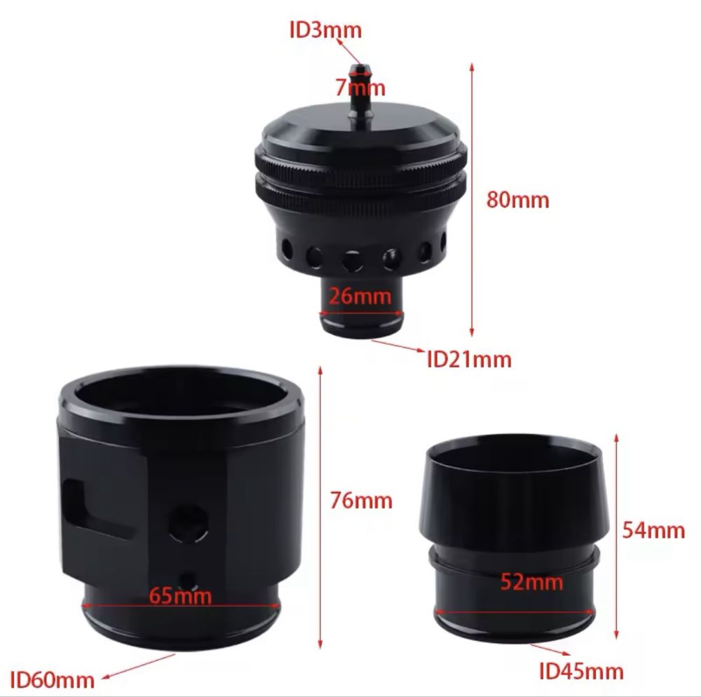 Dump Blow Off Valve BOV Kit Fits -VW Golf MK7 Audi A3 A11.2 1.4TSI
