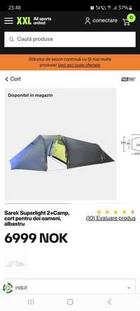 Sarek Superlight 2+Camp, cort pentru doi oameni, albastru