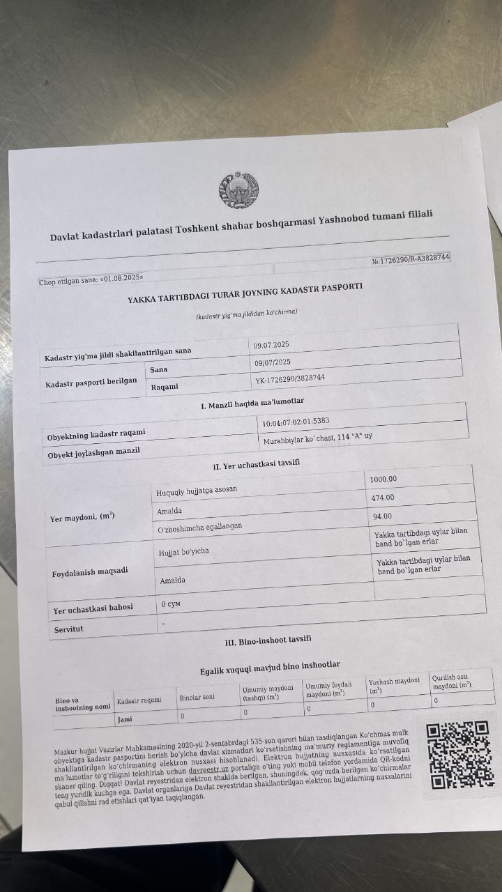 Tayyor uchastka sotiladi