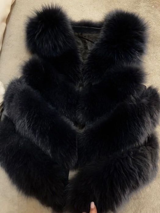 Елек от естествен косъм лисица