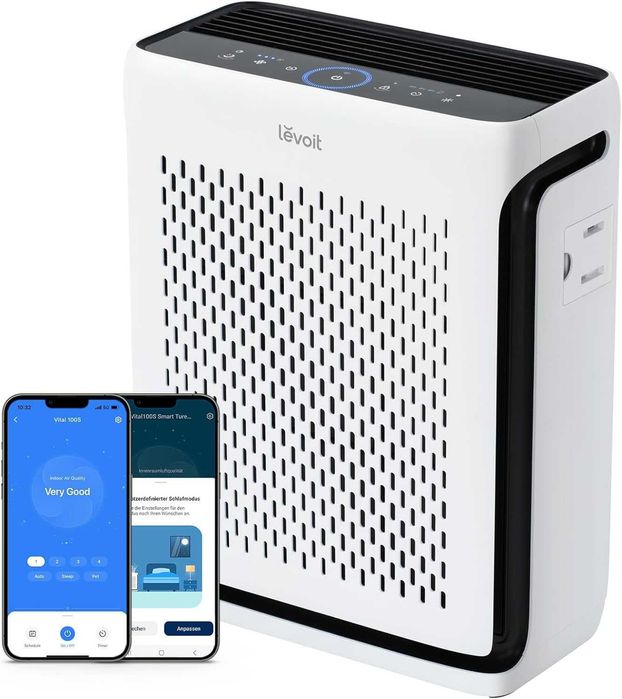 НОВ Пречиствател на въздух Levoit Vital 100S (‎LAP-V102S-WEU) 52 м²