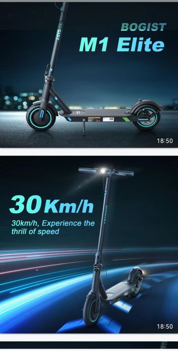 De vanzare trotineta electrica scooter NOUA BOGIST m1 elite la 850 ron
