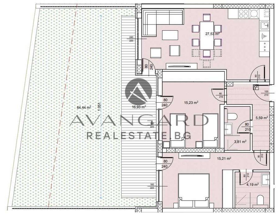 Продава се Тристаен апартамент в Пловдив, Беломорски - 160 кв.м за 970 €/кв.м - Снимка #4
