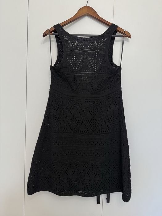Чёрное вязаное платье Zara, размер M