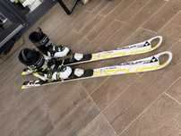 Ski Fischer RC4 GS JR 135cm + clapari Salomon 24 (38)