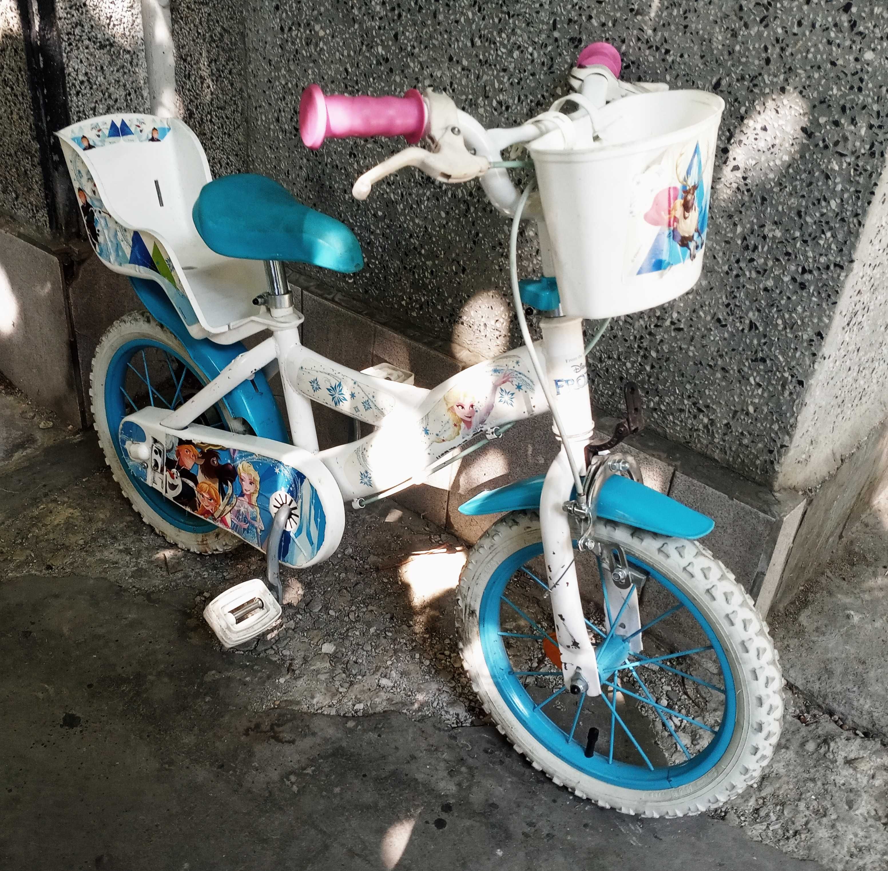 Детско колело FROZEN 14 " + колелца