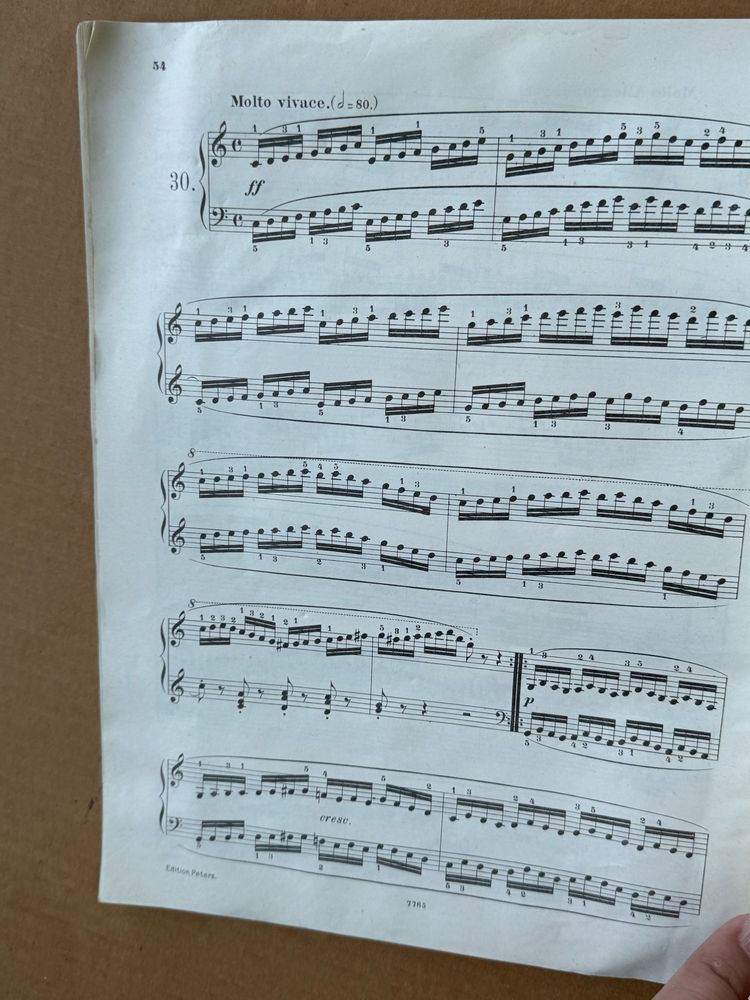 Czerny. Etudes de Mécanisme. Op. 849