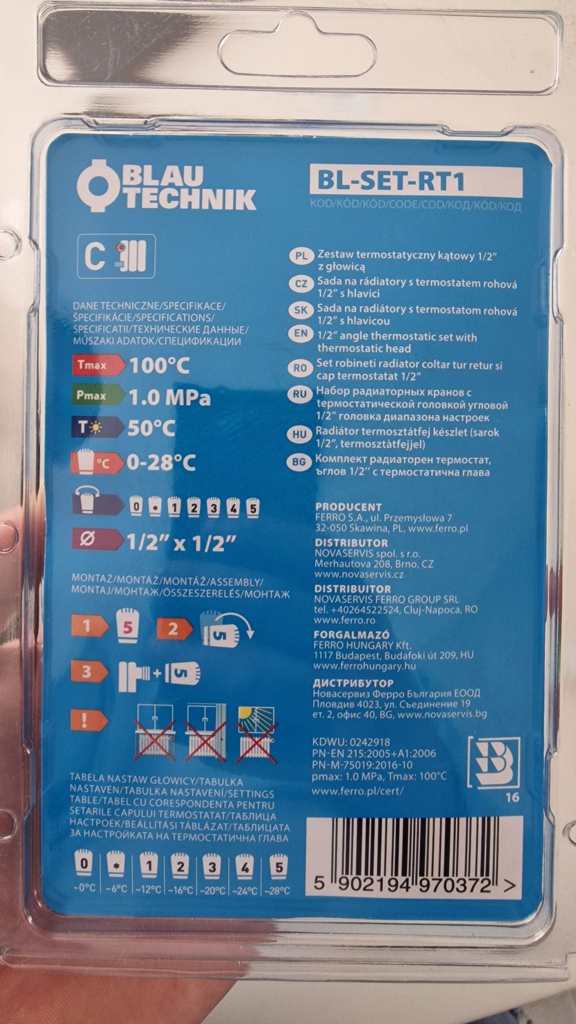 Vand kit complet cap termostat + robinet calorifer retur