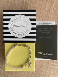 Нова сребърна гривна на Thomas Sabo с розов кварц, оригинална