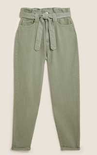 Зауженные брюки с поясом Marks&Spencer, хлопок , размер 20UK (54/56)