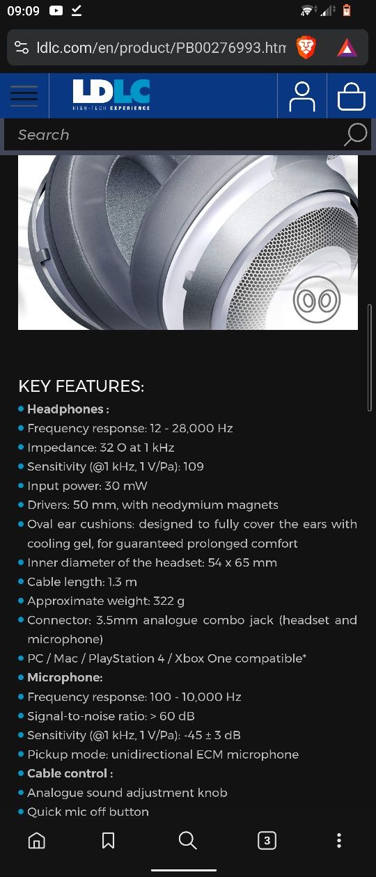 Căști Razer Kraken Mercury 7.1 +TELEFON