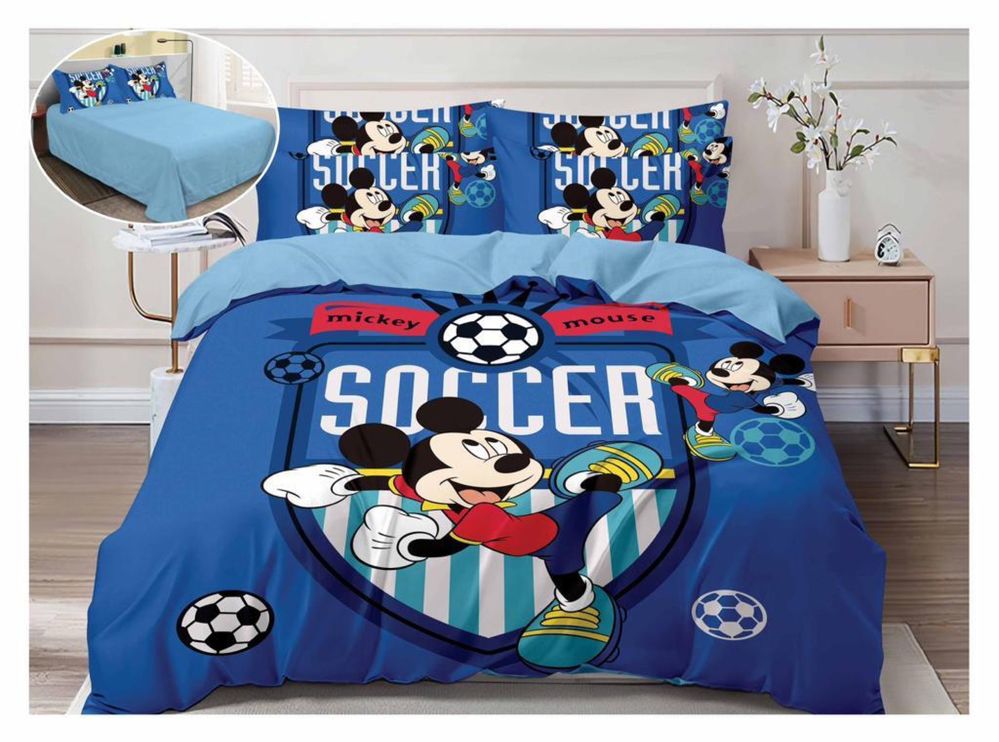 Lenjerie pat Disney Mickey Mouse Bumbac Finet 6 piese