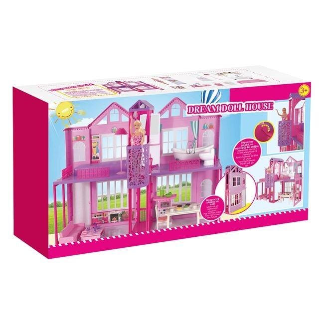 Детска къща с  кукла,асансьор и пълно обзавеждане/двуетажна къща кукли