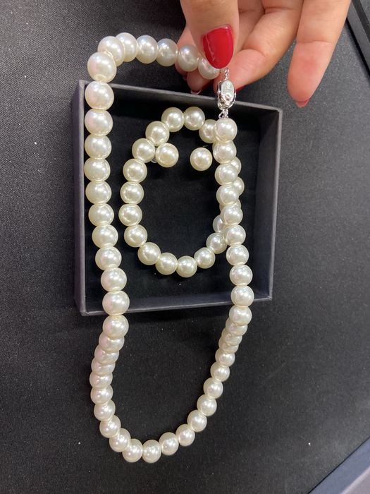 Set perle colier bratara cercei