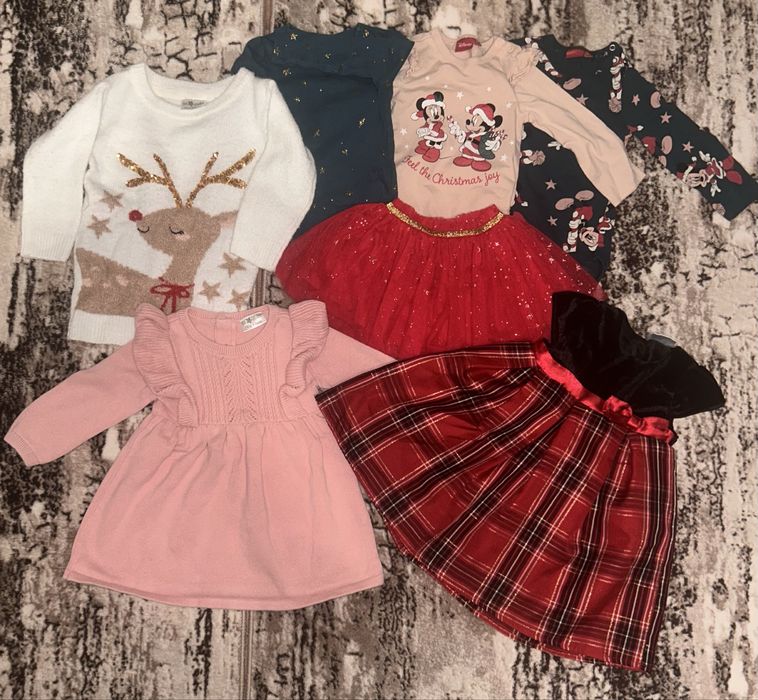 Лот дрехи за бебе момиче - Коледа