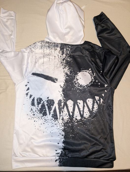 Hanorac 3D, culoare: Alb-negru