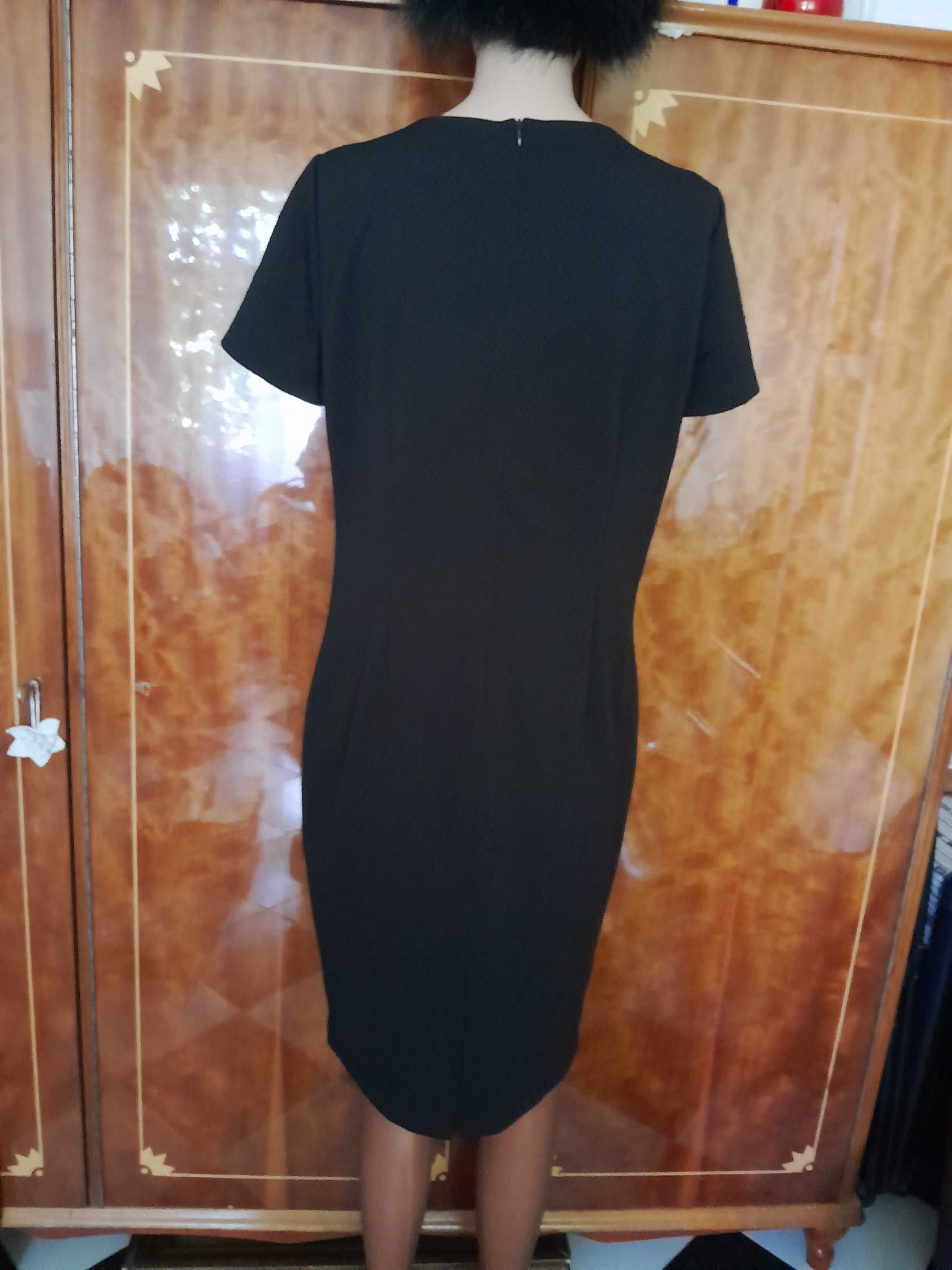 Rochie elegantă, midi, tip creion cu mâneci scurte