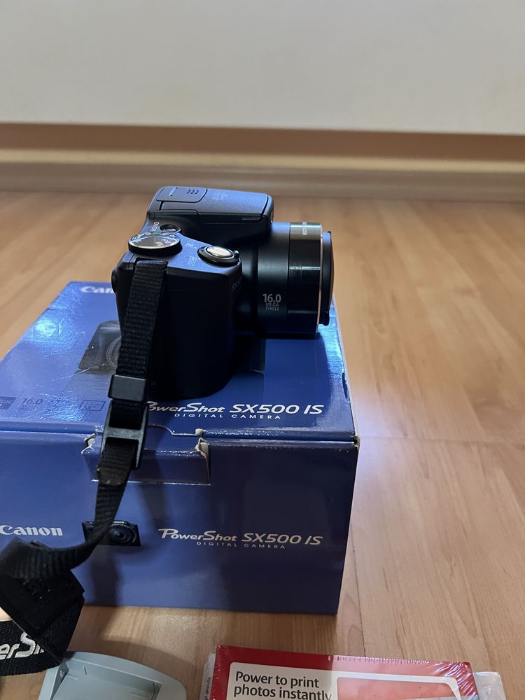 Дигитален фотоапарат Canon PowerShot SX500 IS, 16MP, Черен