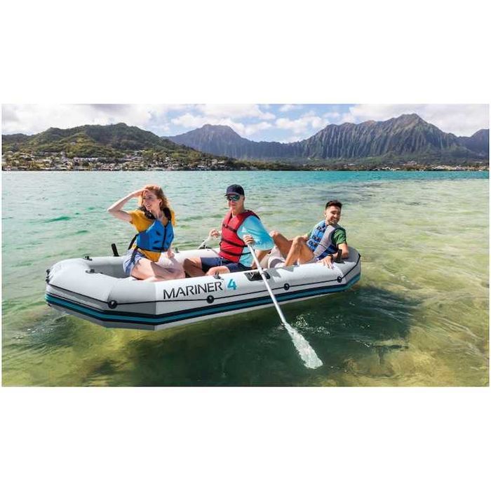 Barca gonflabila Intex Mariner 4, capacitate 500kg, 328cmx145cmx48cm