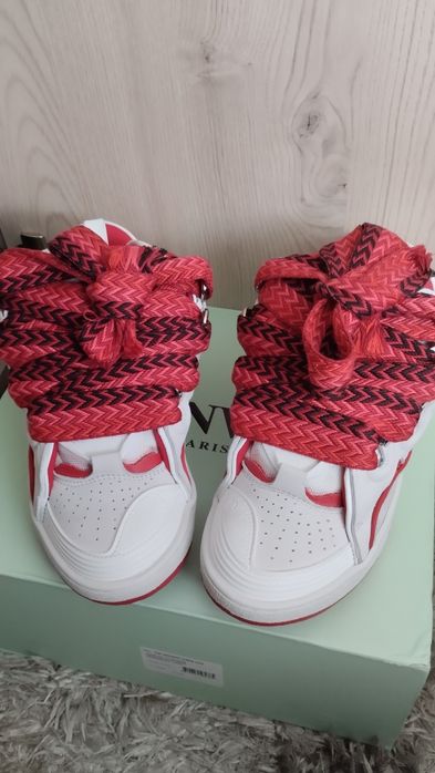 Lanvin Curb Red White