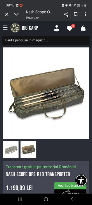 Huse pescuit: fox camolite 13ft 3+3, nash scope ops r10 transporter