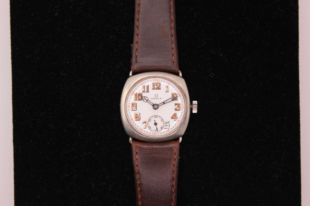 Omega WW1 Trench Watch – Сребърен оригинал от 1916 г. механичен,