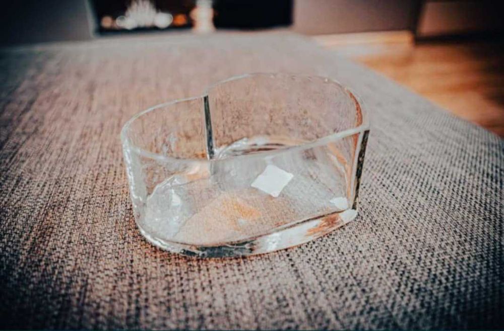 Vaza / Bol de sticla inima