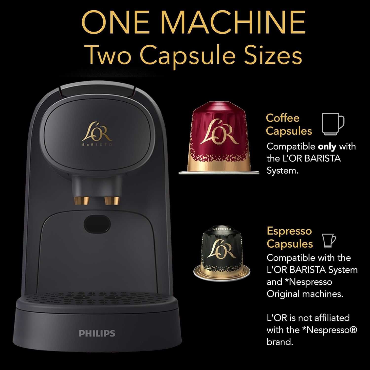 Philips L'OR Barista System Комбинация от кафемашина и еспресо машина