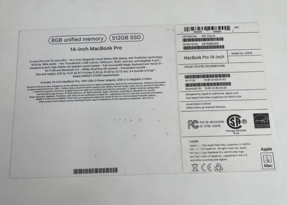 MacBook Pro M3 14-inch 2023 года в идеальном состояние