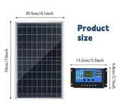 Kit panou solar portabil 10W multicristalin cu controller 100A și USB