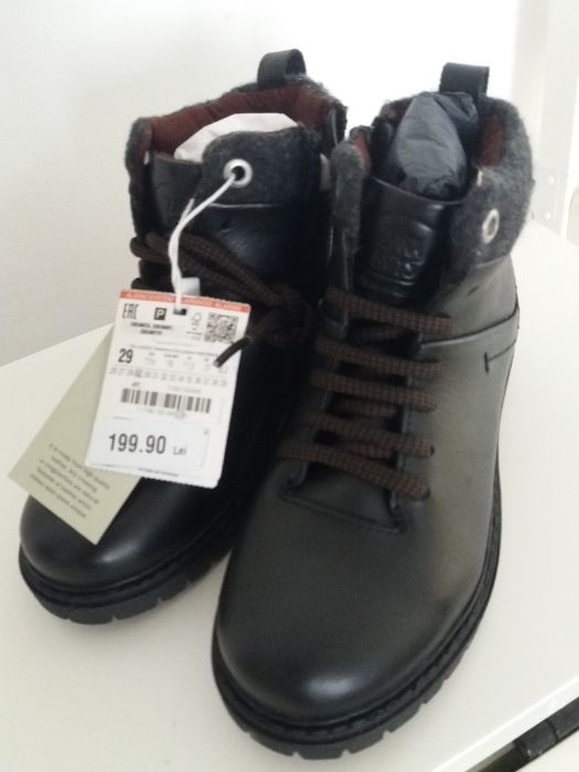 bocanci zara baieti , piele, noi cu eticheta