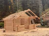 Cabana din lemn rotund 5x4m