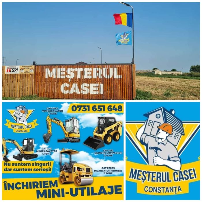 Inchiriere/Închiriez miniexcavator /motoburghiu/Burghiu/Foreza
