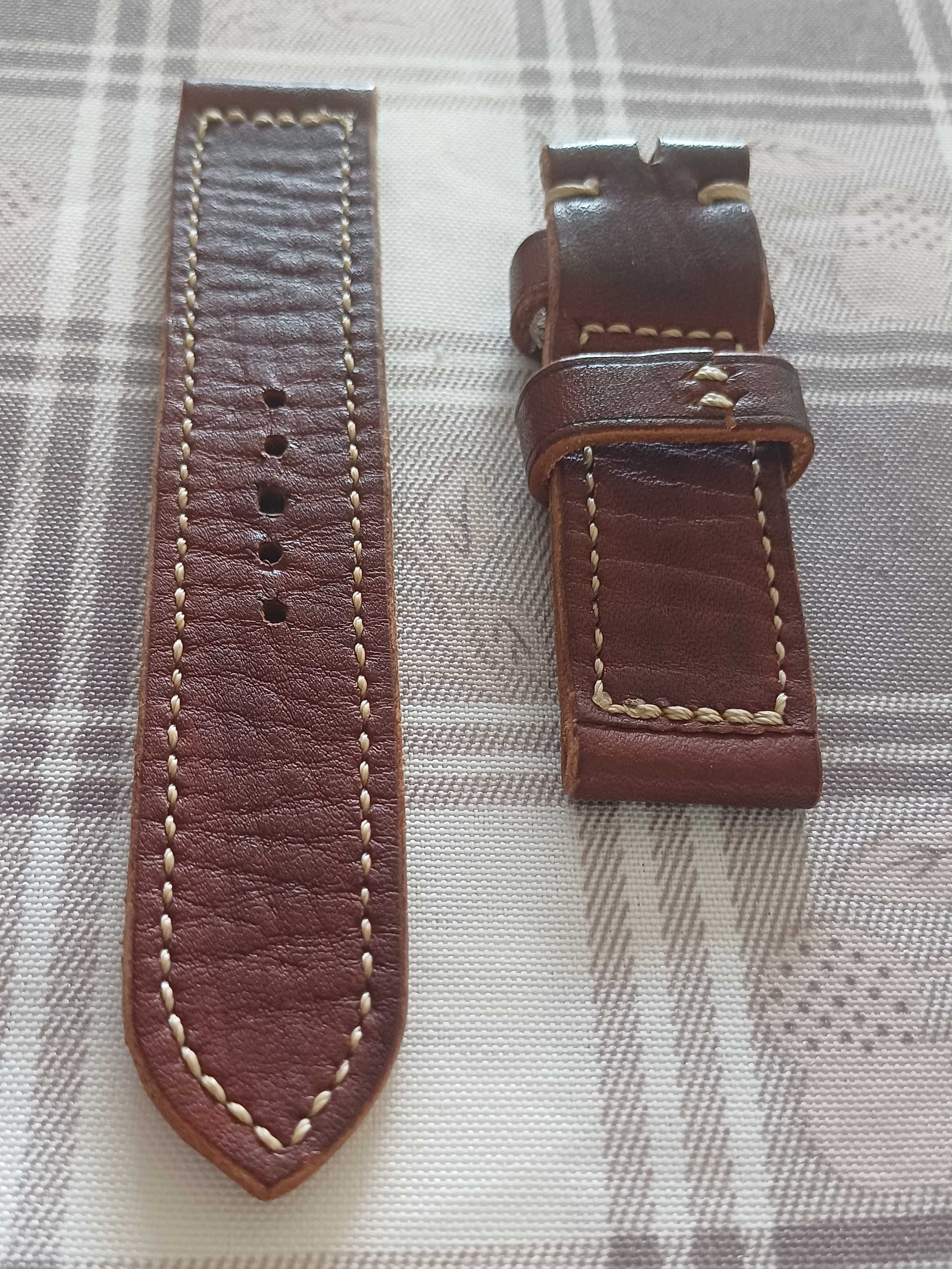 Поръчкова каишка от телешка кожа 24мм за Panerai, VDB, Maranez и други
