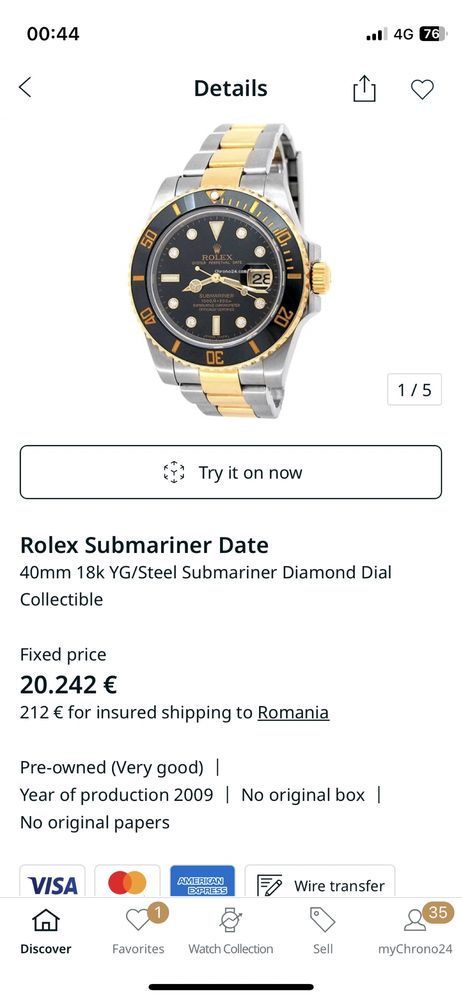 Rolex Submariner+Diamante -Ca nou
